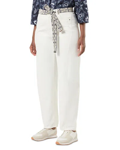 Marina Rinaldi Mrscarta Balloon Jeans In Silk In White