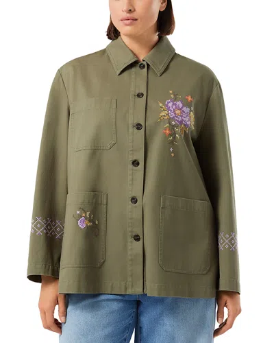 Marina Rinaldi Mrsgelatina Olive Green Shirt