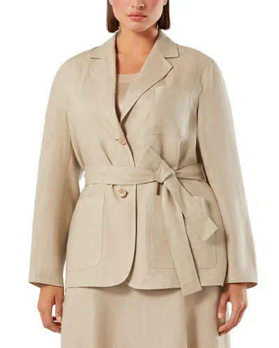 Marina Rinaldi Mrsgioia Linen Jacket In Neutral