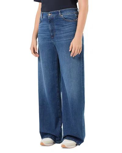 Marina Rinaldi Mrslana Wide Leg Jeans In Navy In Blue