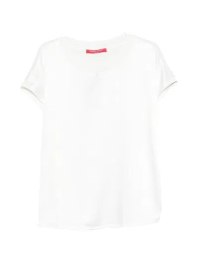 Marina Rinaldi Mrslirica Crew-neck Blouse In White