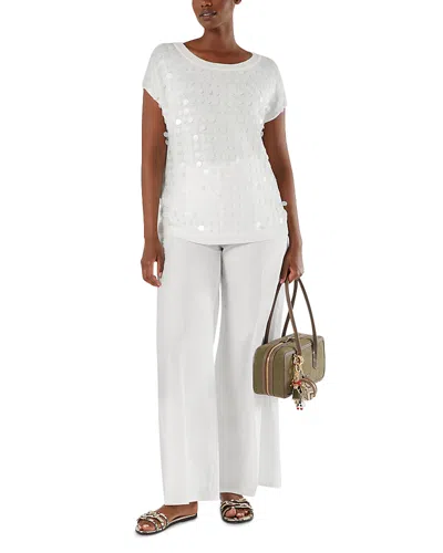 Marina Rinaldi Mrstempo Wide Leg Pants In White