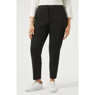 Marina Rinaldi Nada Slim Fit Jersey Ankle Pants In Black