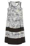 Marina Rinaldi Nandina Print Border Sleeveless Maxi Dress