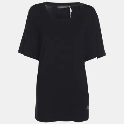 Pre-owned Marina Rinaldi Navy Blue Jersey T-shirt L