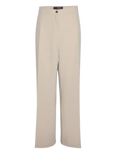 Pre-owned Marina Rinaldi Pleated Trousers In Neutral