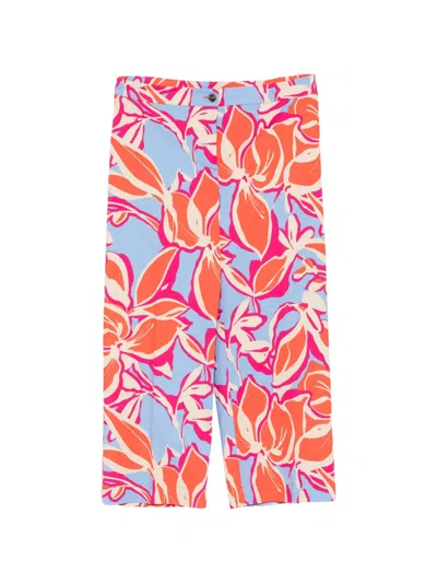 Marina Rinaldi Nnwfascino Floral-print Trousers In Orange