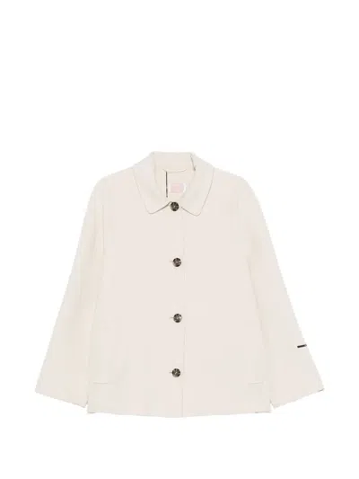 Marina Rinaldi Nnwtenzone Raglan-sleeve Button-front Jacket In Neutral