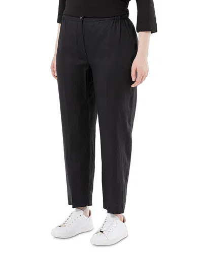 Marina Rinaldi Nremo Linen Trousers In Black