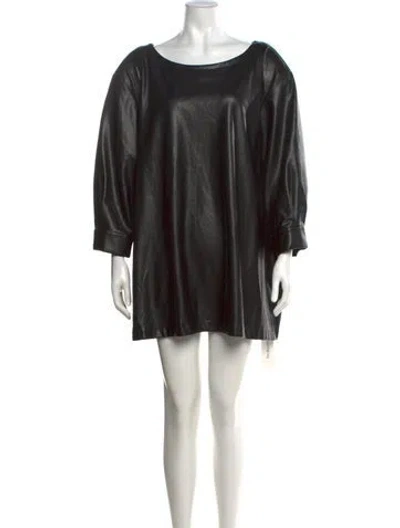 Pre-owned Marina Rinaldi Nylon Mini Dress In Black