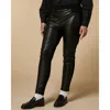 Marina Rinaldi Obelisco Cropped Faux Leather Pants In Black