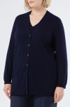 Marina Rinaldi Olona Cashmere Cardigan In Blue