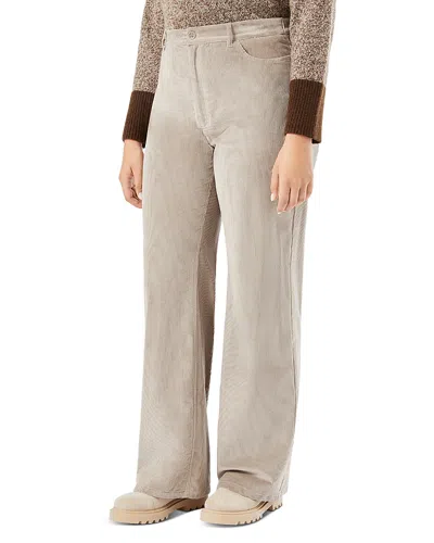 Marina Rinaldi Oregon Corduroy Straight Leg Pants In Turtledove