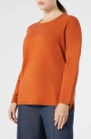 Marina Rinaldi Plus Orma Cashmere Sweater In Red Orange