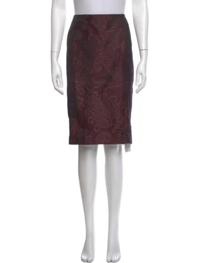 Pre-owned Marina Rinaldi Paisley Print Knee-length Skirt In Multi