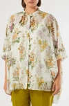 Marina Rinaldi Mrnpaniere White Oversized Blouse In White