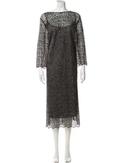 Pre-owned Marina Rinaldi Patterned Long Dress W/ Tags