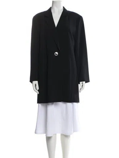 Pre-owned Marina Rinaldi Peacoat In Black