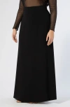 Marina Rinaldi Pireo Stretch Cady Maxi Skirt In Black