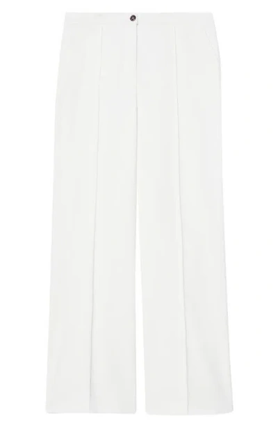 Marina Rinaldi Piroghe Seamed Wide Leg Pants In White