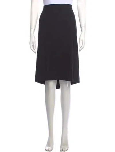 Pre-owned Marina Rinaldi Pleated Accents Midi Length Skirt In Grey