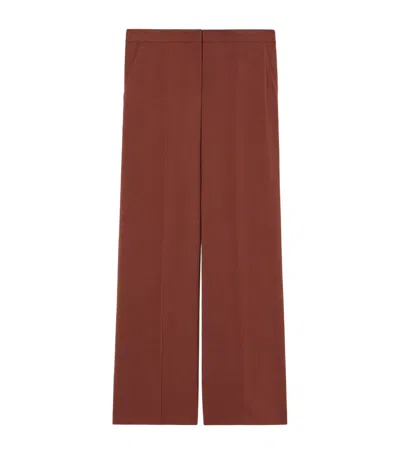 Marina Rinaldi Pleated Tailored Trousers In Red