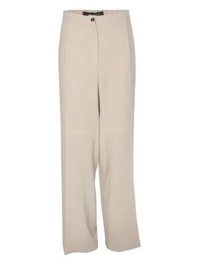 Pre-owned Marina Rinaldi Pleated Trousers In Neutral