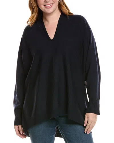 Marina Rinaldi Plus Alba Wool-blend Sweater In Blue