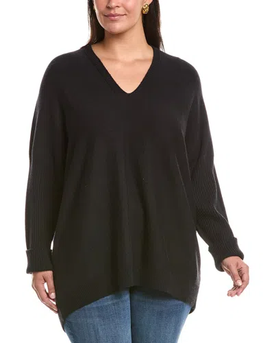 Marina Rinaldi Plus Azulene Wool-blend Sweater In Black