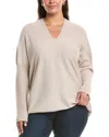Marina Rinaldi Plus Azulene Wool-blend Sweater In Blue
