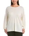 Marina Rinaldi Plus Badesse Wool-blend Top In Neutral