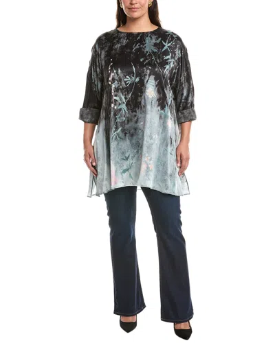 Marina Rinaldi Plus Balco Silk Jacket In Multi