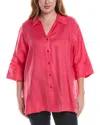 Marina Rinaldi Plus Bandolo Linen Shirt