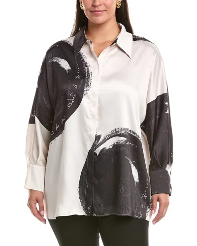 Marina Rinaldi Plus Bard Shirt In Black