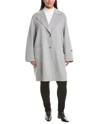 Marina Rinaldi Plus Cambra Wool-blend Coat In Gray