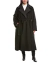 Marina Rinaldi Plus Capanna Reversible Wool Coat In Black