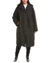 Marina Rinaldi Plus Colleg Quilted Coat In Black