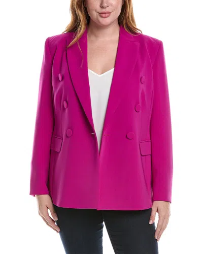 Marina Rinaldi Plus Double-breasted Blazer In Pink