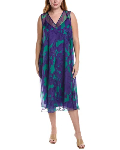 Marina Rinaldi Plus Dover Sheer Midi Dress In Green