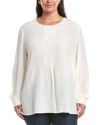 Marina Rinaldi Plus Fase Silk Shirt In White