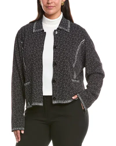 Marina Rinaldi Plus Fiordi Cardigan In Black
