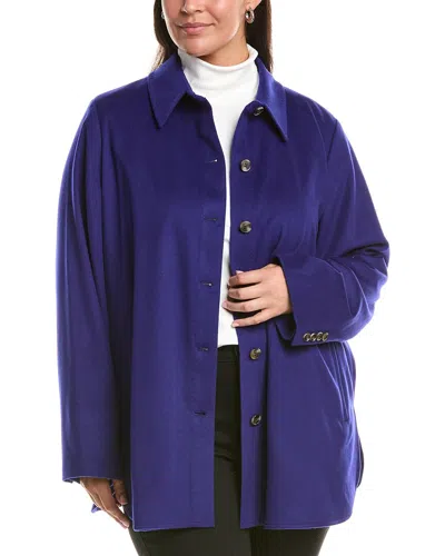 Marina Rinaldi Plus Gazza Wool Jacket In Blue