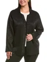 Marina Rinaldi Plus Gessati Cardigan In Black