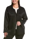 Marina Rinaldi Plus Gessati Cardigan In Black