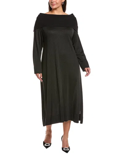 MARINA RINALDI MARINA RINALDI PLUS GLAMOUR WOOL-BLEND KNITTED DRESS