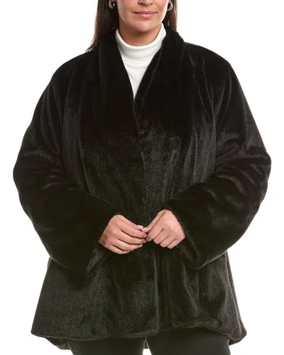 Marina Rinaldi Plus Mirca Coat In Black