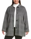 Marina Rinaldi Plus Nadia Short Wool-blend Coat In Multi