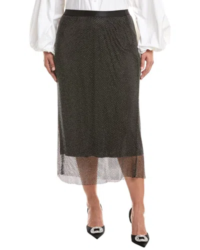 Marina Rinaldi Plus Nuvole Jersey Skirt In Black