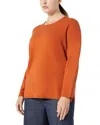 Marina Rinaldi Plus Orma Cashmere Sweater In Red Orange