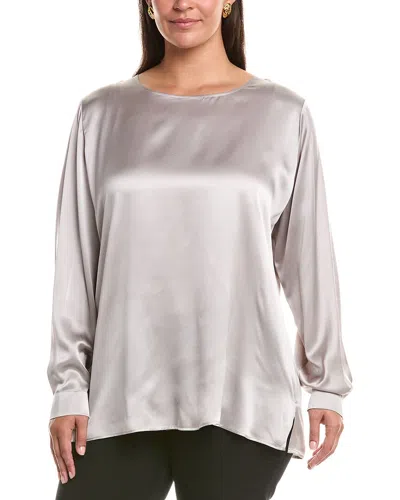 Marina Rinaldi Plus Ottelia Silk Shirt In White